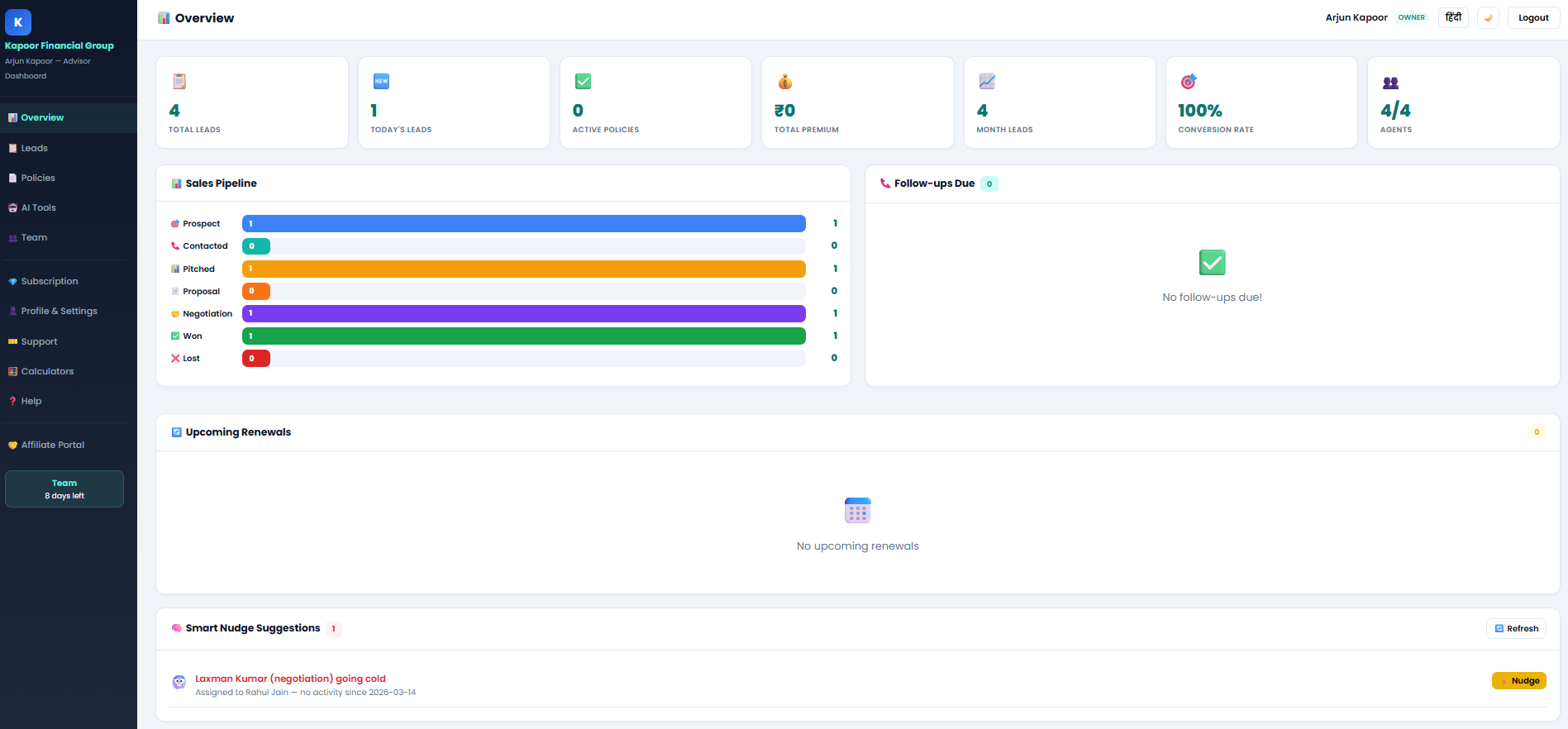 Sarathi-AI Dashboard