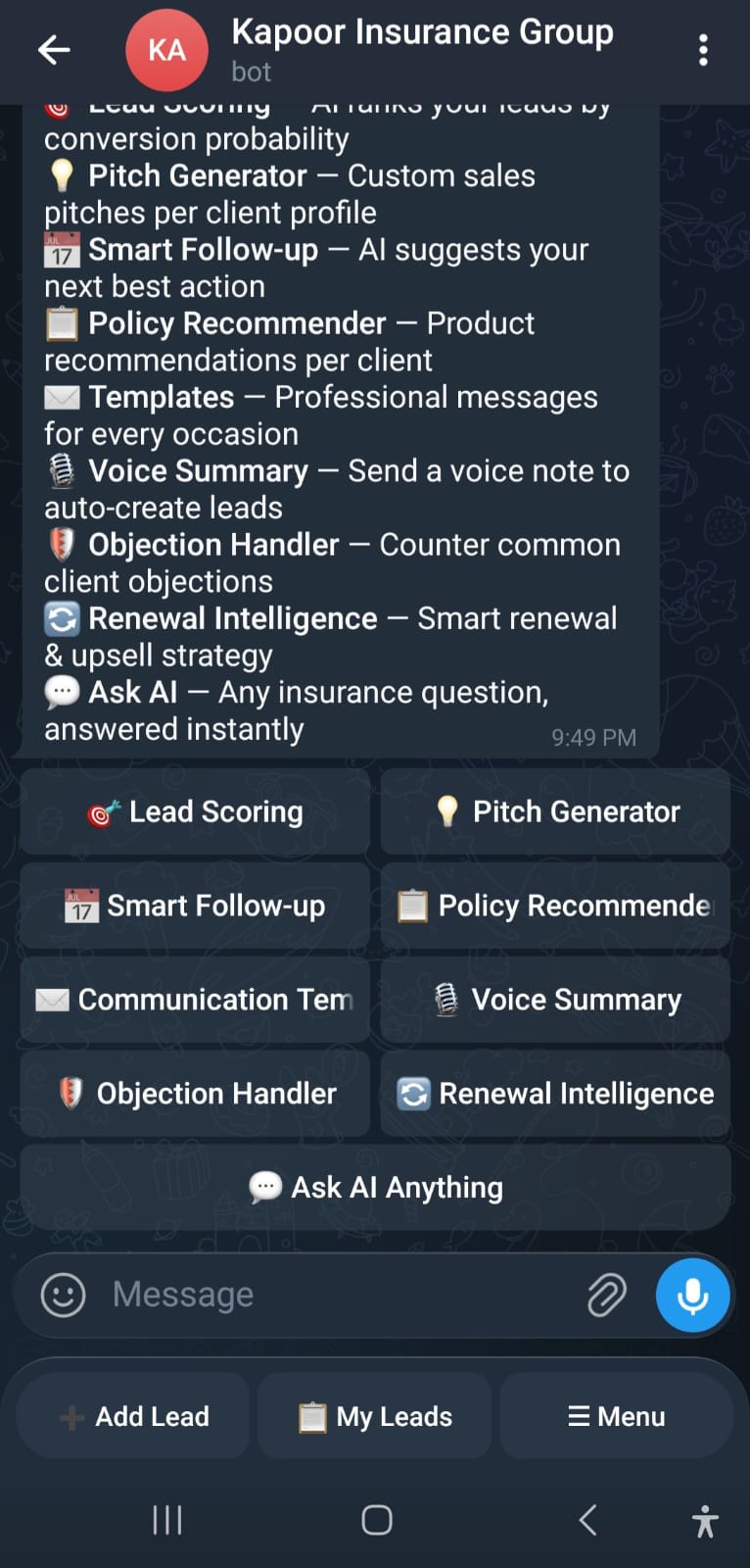 Telegram Bot - AI Tools